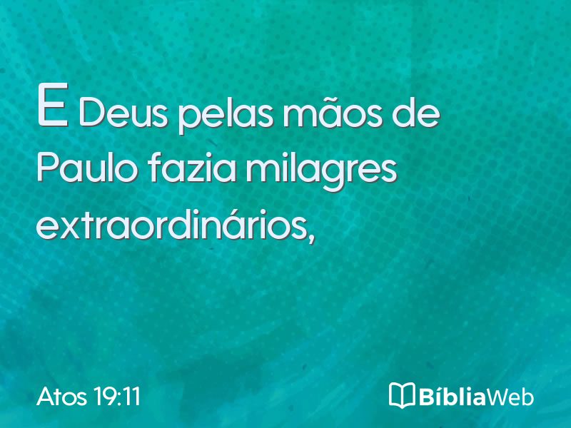Atos 19:11 em imagem para compartilhar