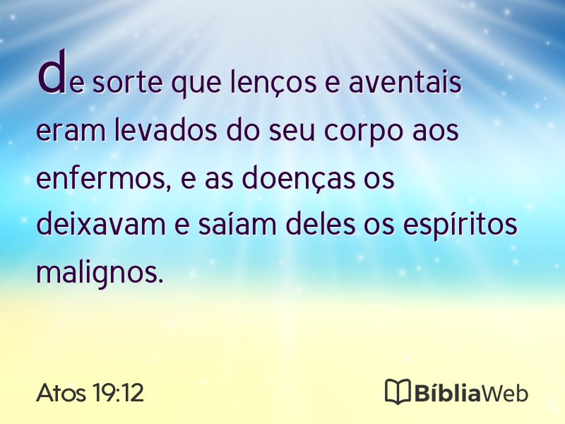 Atos 19:12 em imagem para compartilhar