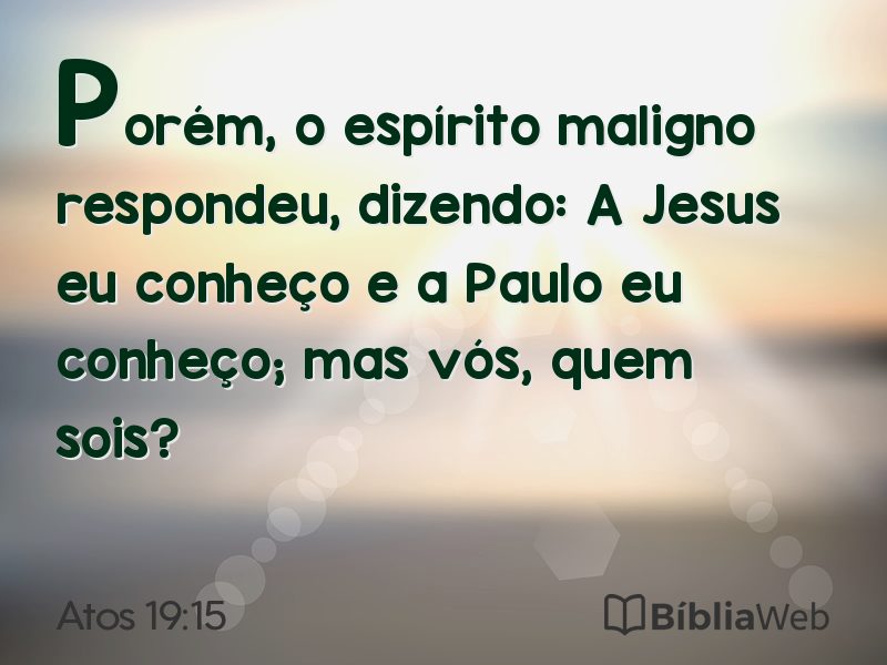 Atos 19:15 em imagem para compartilhar