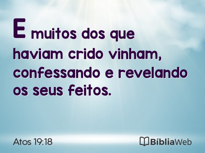 Atos 19:18 em imagem para compartilhar