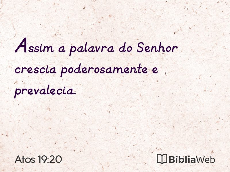 Atos 19:20 em imagem para compartilhar