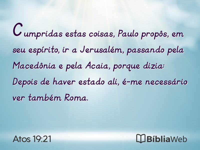 Atos 19:21 em imagem para compartilhar