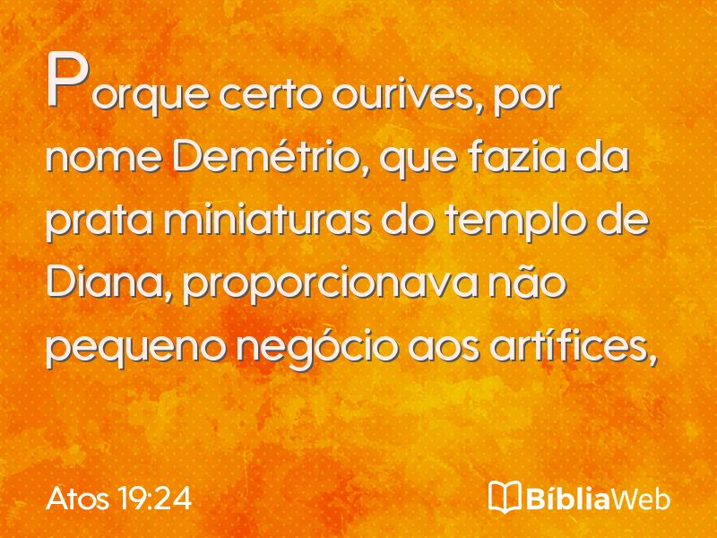 Atos 19:24 em imagem para compartilhar