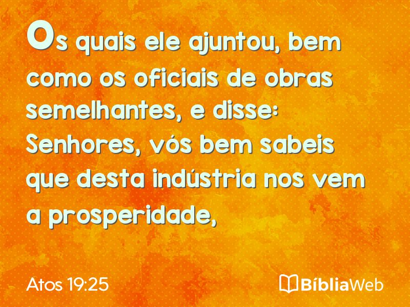 Atos 19:25 em imagem para compartilhar