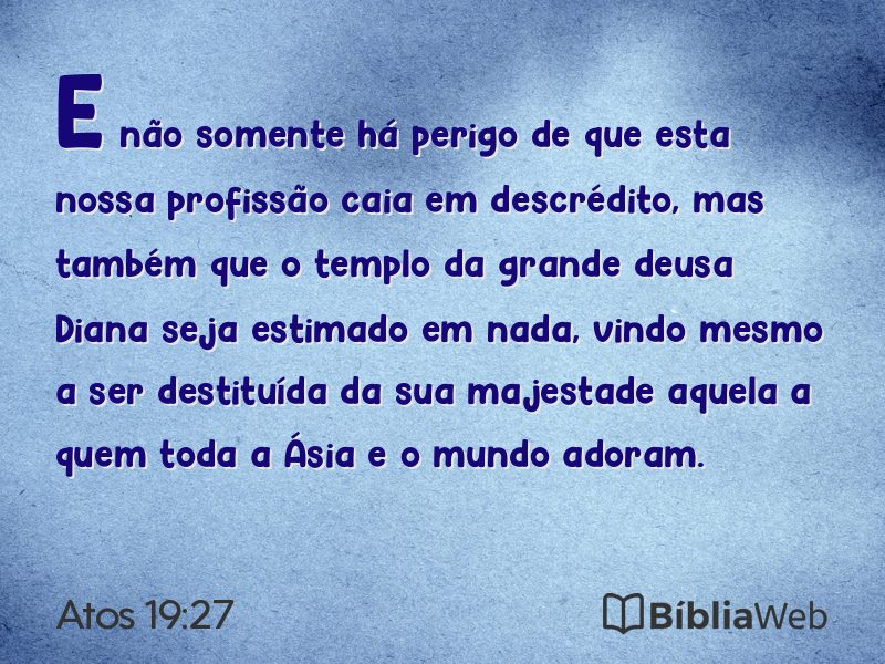 Atos 19:27 em imagem para compartilhar