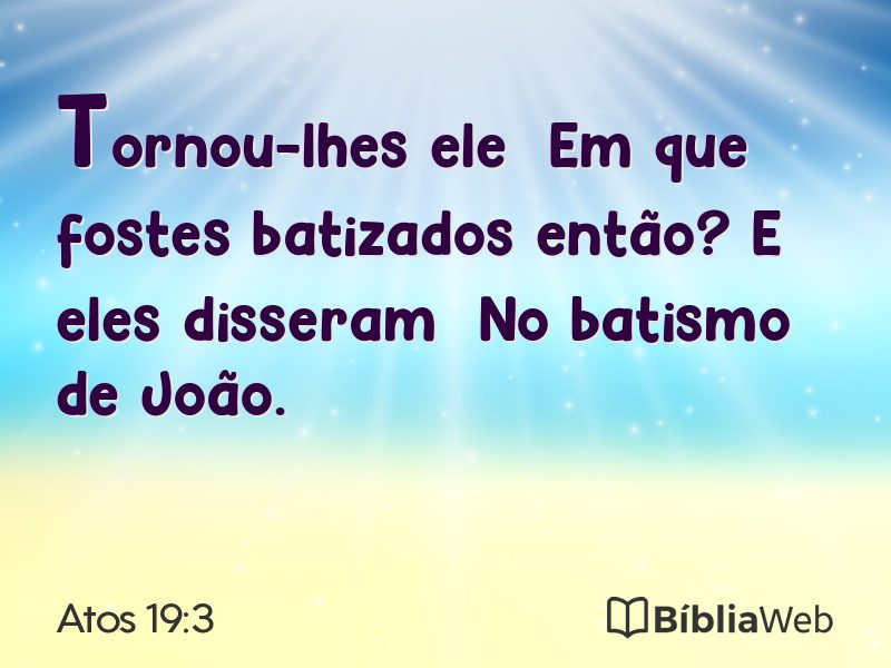 Atos 19:3 em imagem para compartilhar
