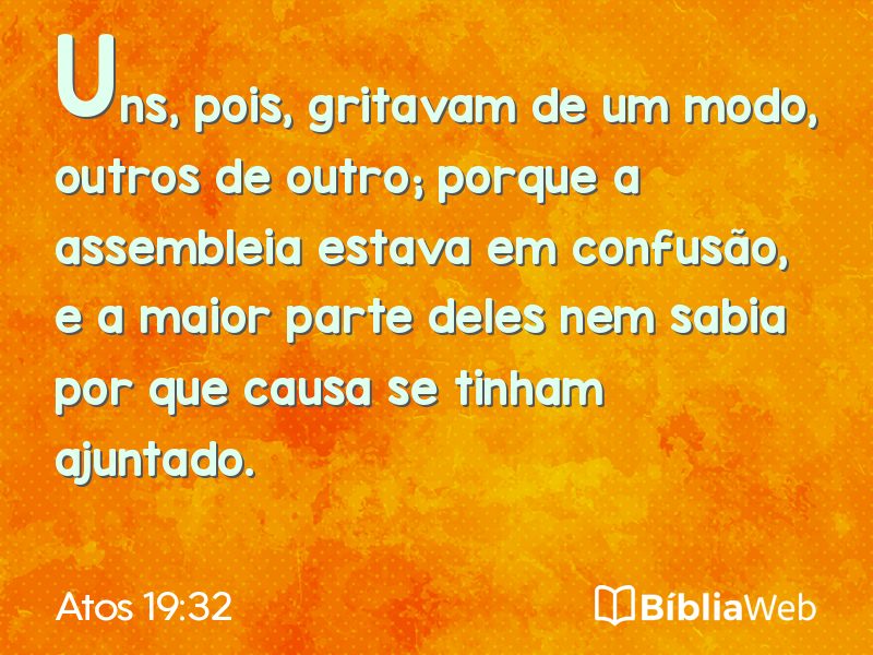 Atos 19:32 em imagem para compartilhar