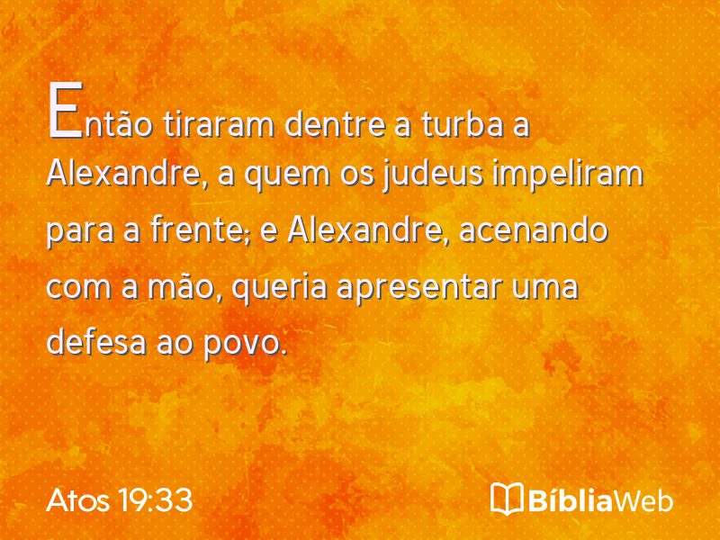 Atos 19:33 em imagem para compartilhar