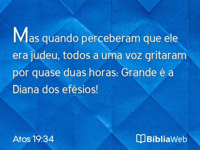 Atos 19:34 em imagem para compartilhar
