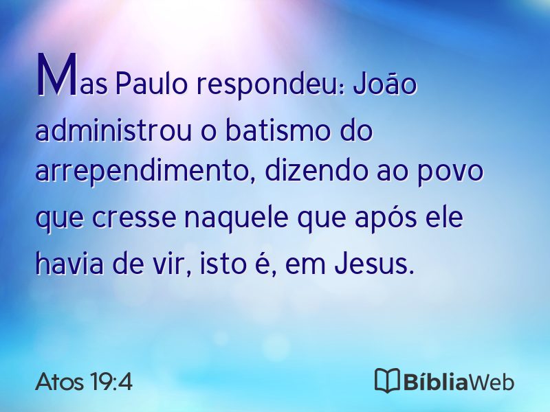 Atos 19:4 em imagem para compartilhar