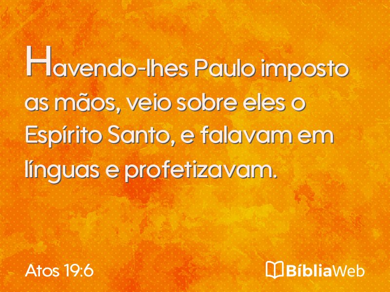 Atos 19:6 em imagem para compartilhar
