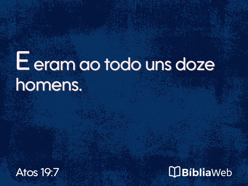 Atos 19:7 em imagem para compartilhar