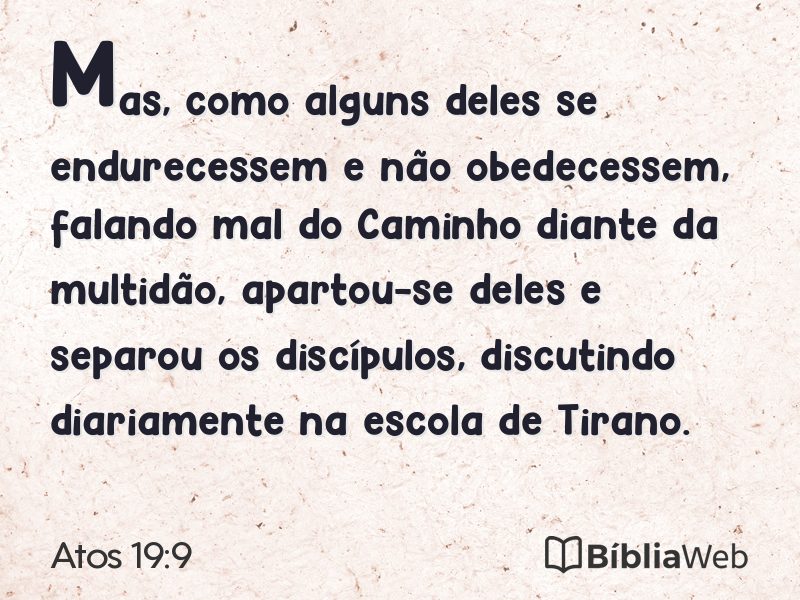 Atos 19:9 em imagem para compartilhar