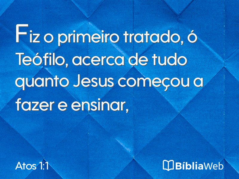 Atos 1:1 em imagem para compartilhar