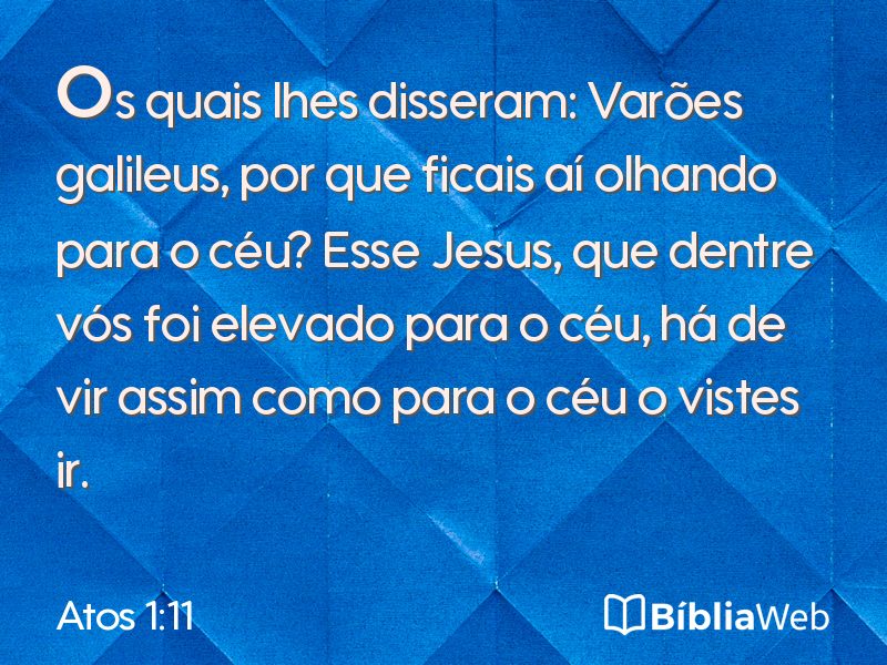 Atos 1:11 em imagem para compartilhar