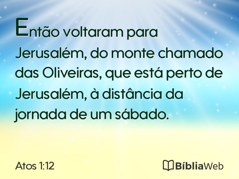 Atos 1:12 em imagem para compartilhar