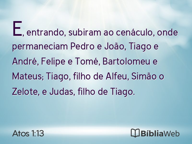 Atos 1:13 em imagem para compartilhar