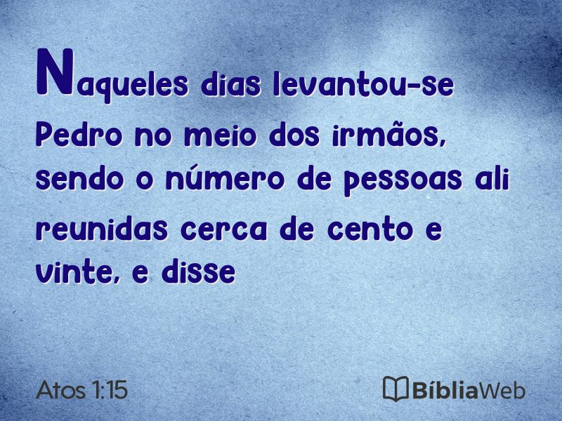 Atos 1:15 em imagem para compartilhar