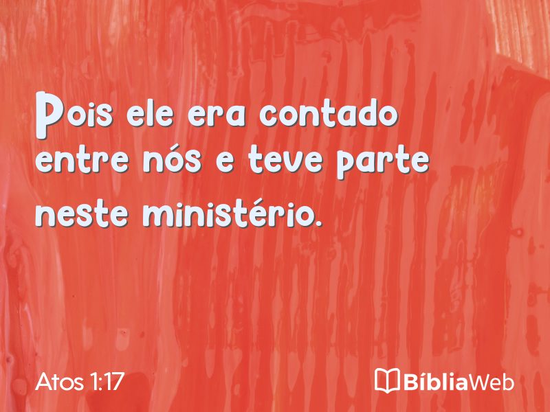 Atos 1:17 em imagem para compartilhar
