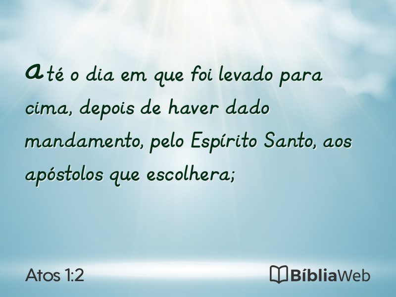 Atos 1:2 em imagem para compartilhar