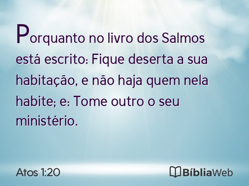 Atos 1:20 em imagem para compartilhar
