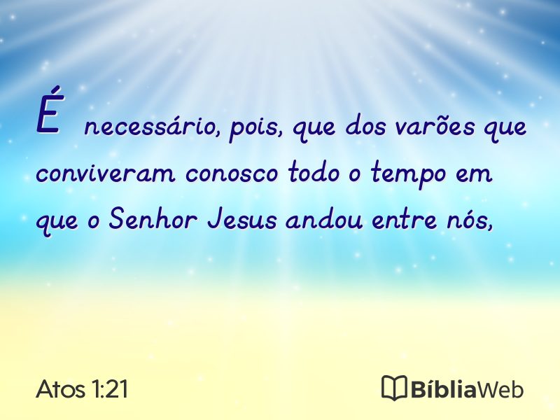 Atos 1:21 em imagem para compartilhar