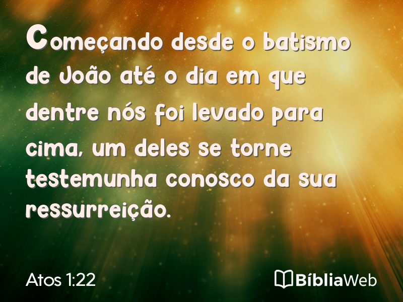 Atos 1:22 em imagem para compartilhar