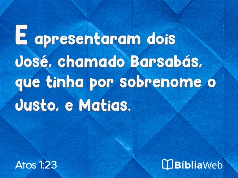 Atos 1:23 em imagem para compartilhar