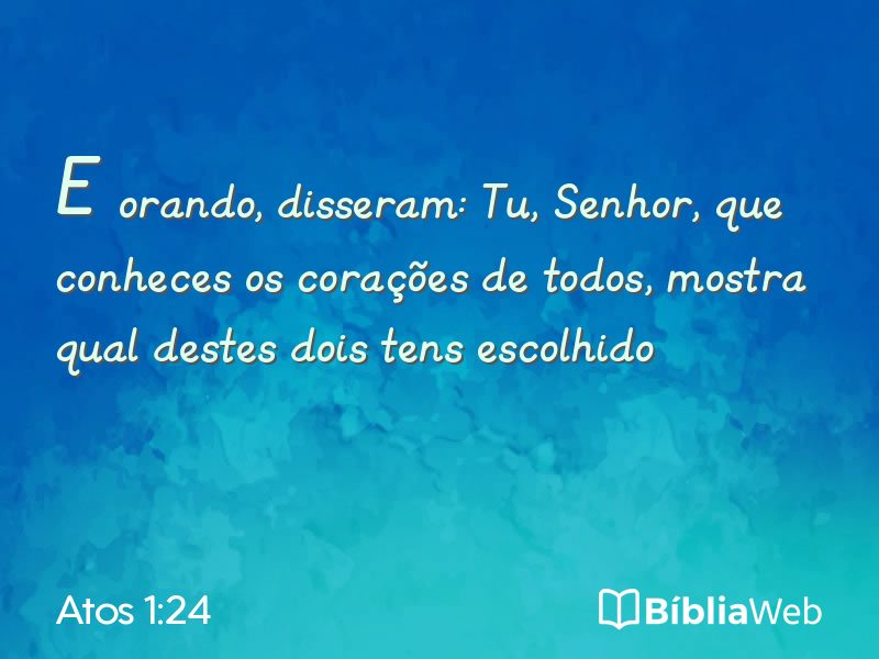 Atos 1:24 em imagem para compartilhar