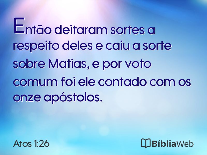 Atos 1:26 em imagem para compartilhar
