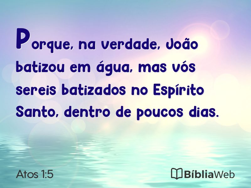 Atos 1:5 em imagem para compartilhar