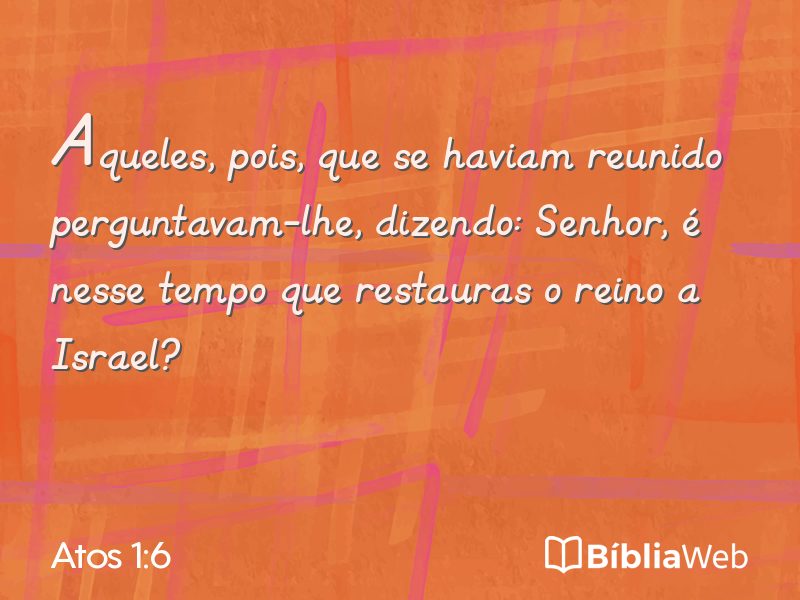 Atos 1:6 em imagem para compartilhar