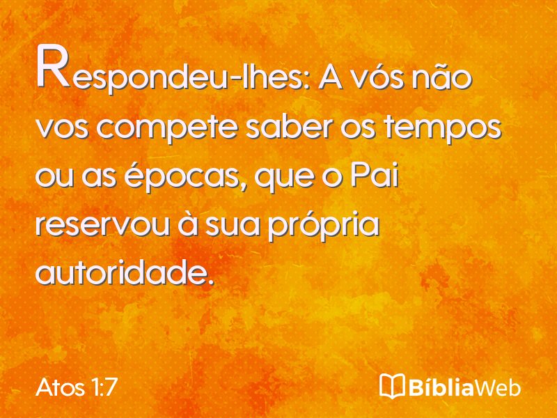 Atos 1:7 em imagem para compartilhar