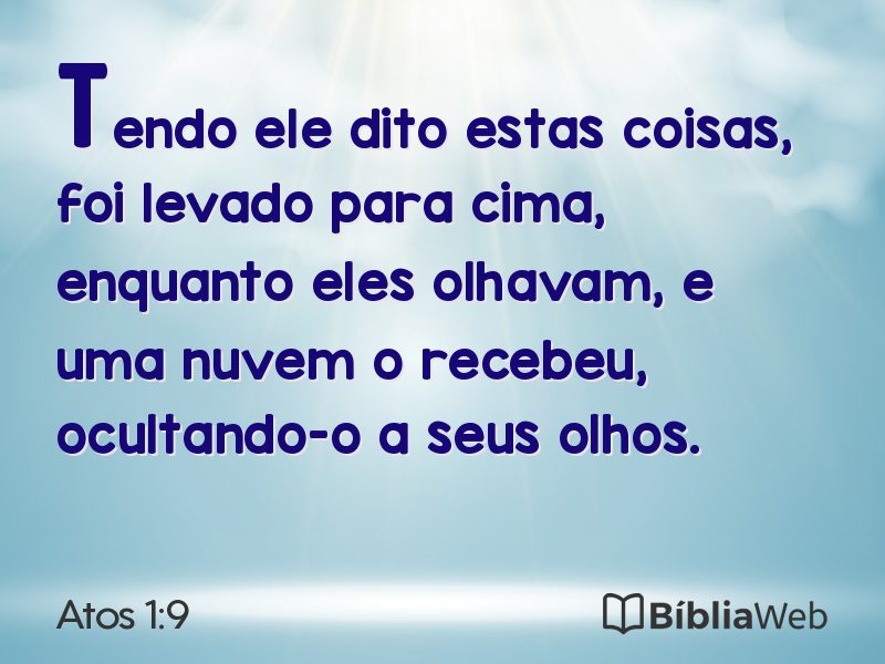 Atos 1:9 em imagem para compartilhar
