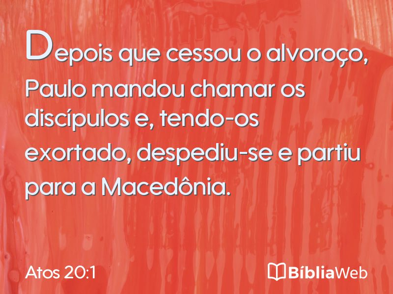 Atos 20:1 em imagem para compartilhar