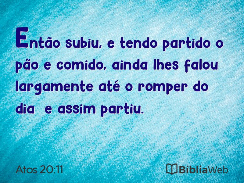 Atos 20:11 em imagem para compartilhar
