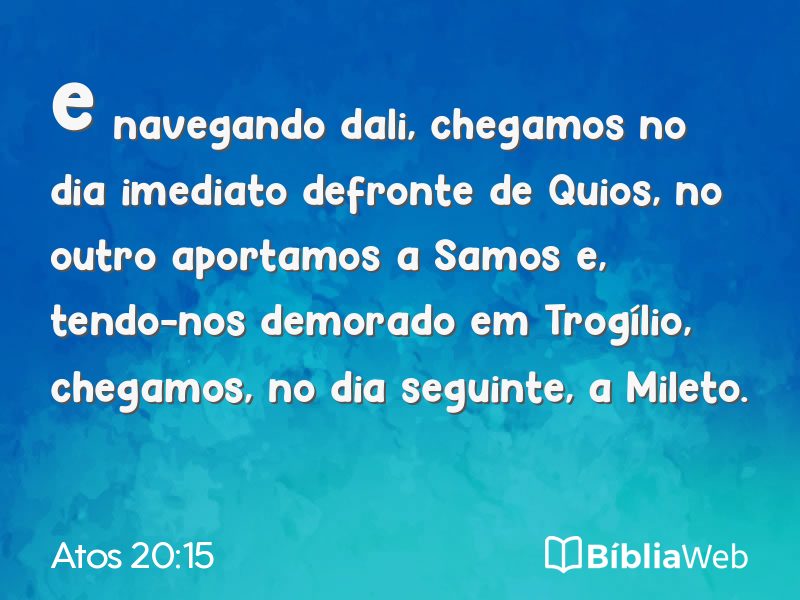 Atos 20:15 em imagem para compartilhar