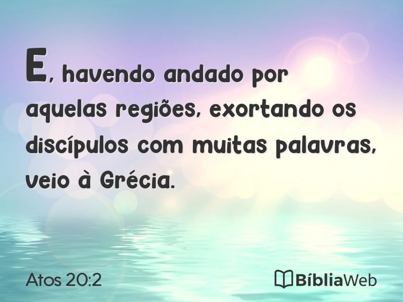Atos 20:2 em imagem para compartilhar