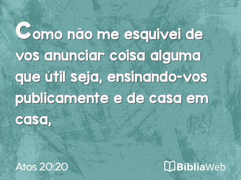 Atos 20:20 em imagem para compartilhar