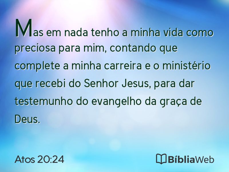 Atos 20:24 em imagem para compartilhar
