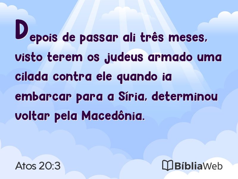 Atos 20:3 em imagem para compartilhar
