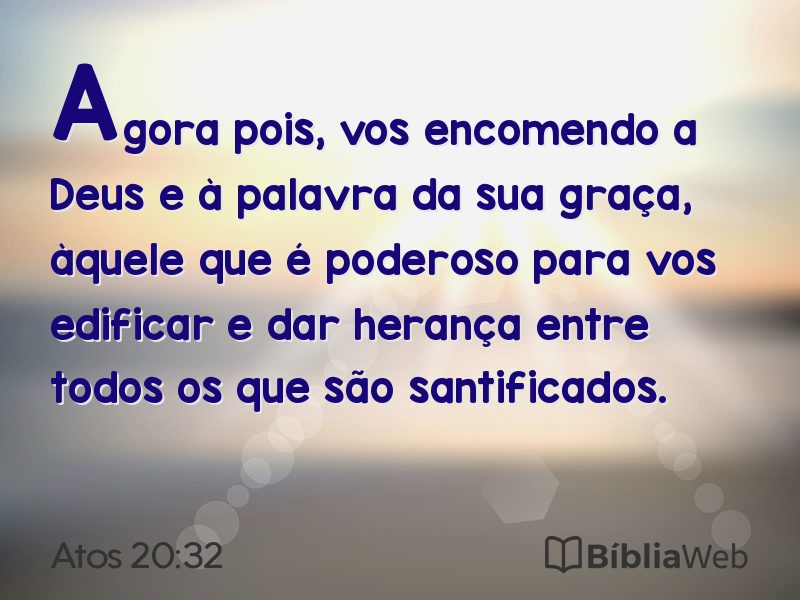 Atos 20:32 em imagem para compartilhar