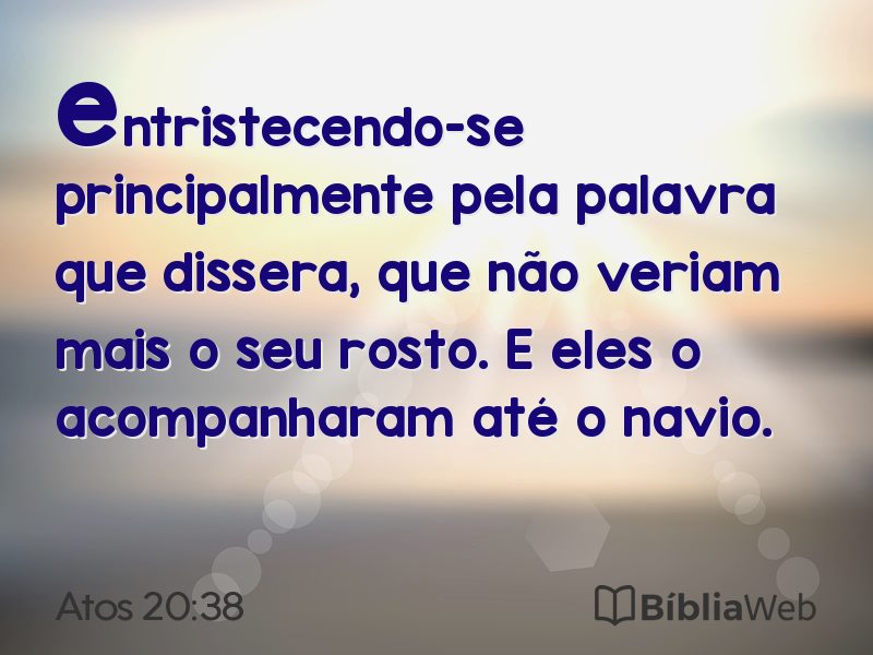 Atos 20:38 em imagem para compartilhar