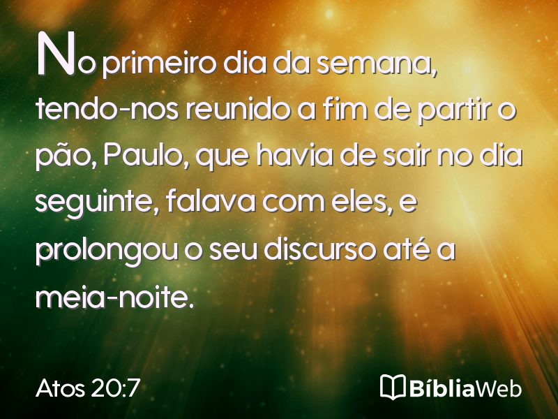 Atos 20:7 em imagem para compartilhar