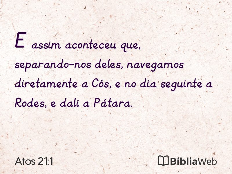 Atos 21:1 em imagem para compartilhar