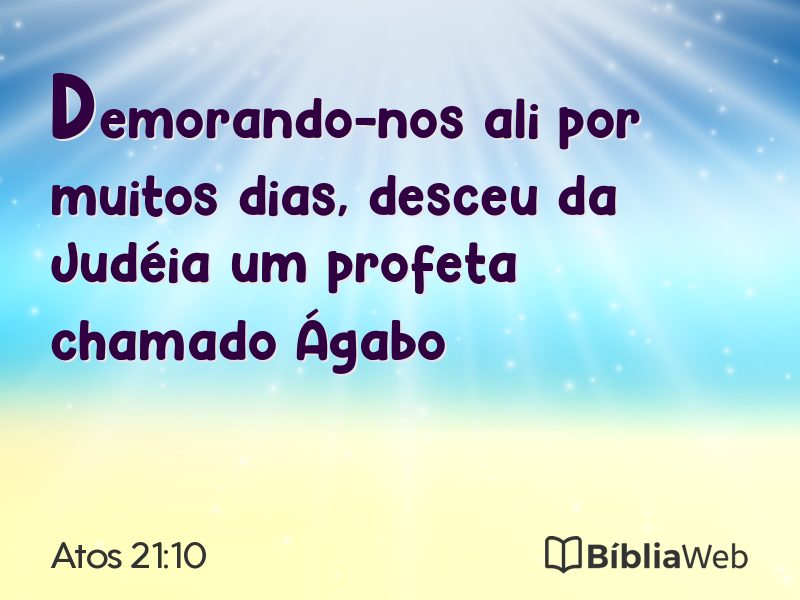 Atos 21:10 em imagem para compartilhar