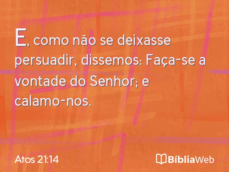 Atos 21:14 em imagem para compartilhar