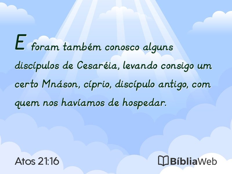 Atos 21:16 em imagem para compartilhar