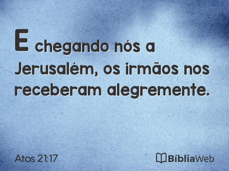 Atos 21:17 em imagem para compartilhar
