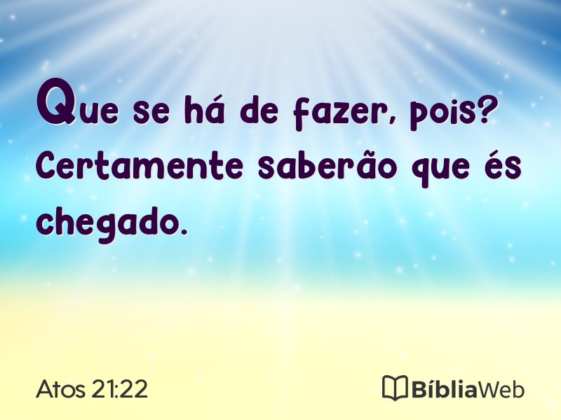 Atos 21:22 em imagem para compartilhar